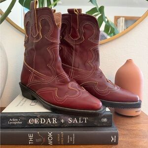 Stylish Red Western Boots